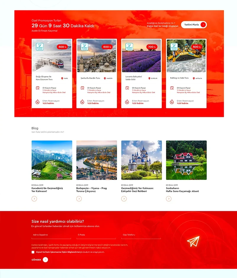 Corbieco Travel promosyon turları, blog ve b&uuml;lten b&ouml;l&uuml;m&uuml;
