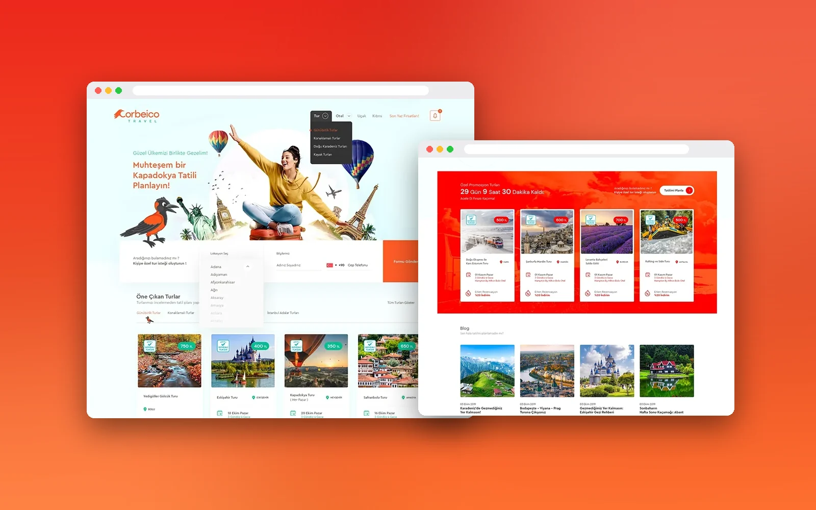 Corbieco Travel web design