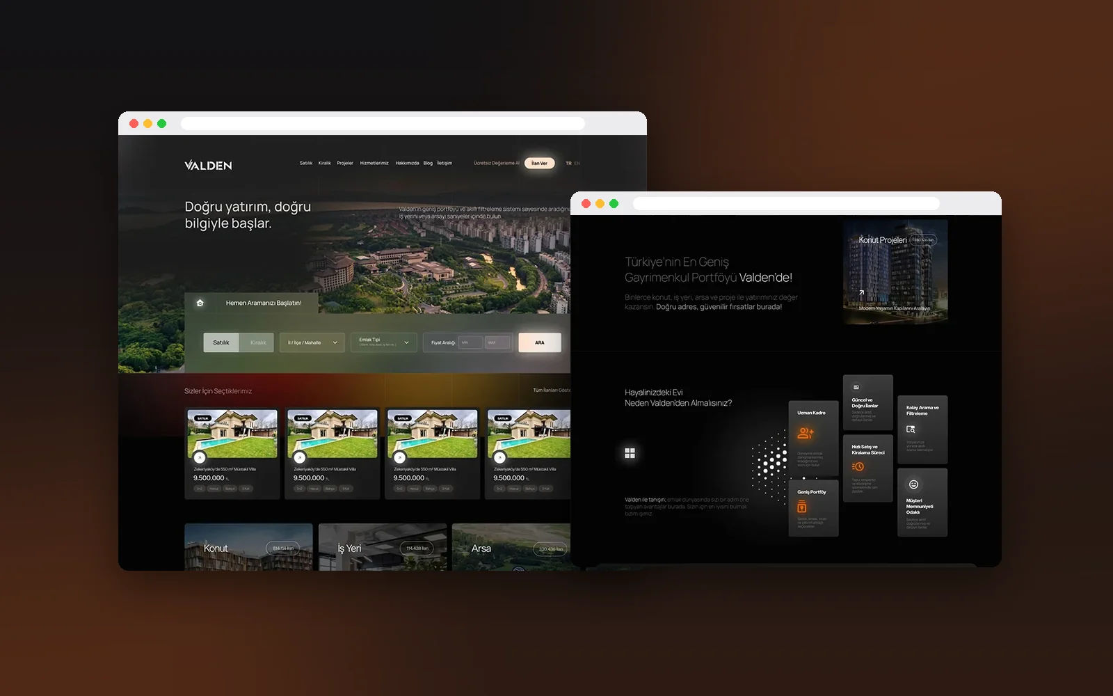 Valden Gayrimenkul web design