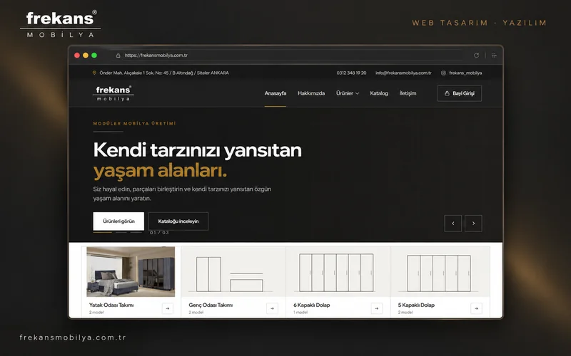 Frekans Mobilya web sitesi